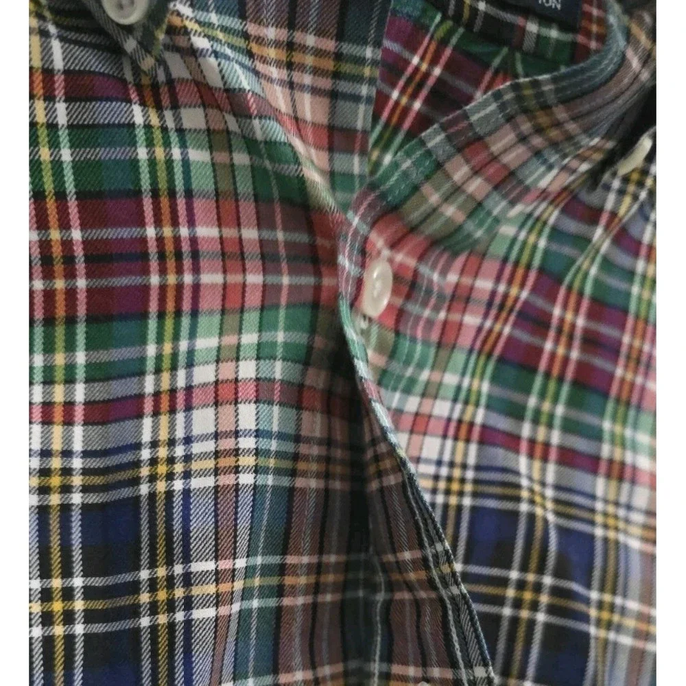 Polo Ralph Lauren‎ Christmas     Men's Plaid 100% Cotton Blue Red Green SZ XXL